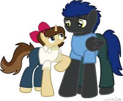 Size: 1583x1306 | Tagged: safe, artist:99999999000, derpibooru import, oc, oc:mar baolin, oc:shadow spirits, unofficial characters only, pegasus, unicorn, brother, brother and sister, clothes, duo, female, image, male, png, siblings, simple background, transparent background