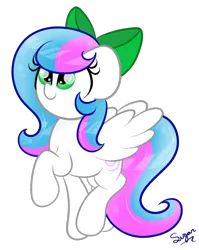 Size: 764x962 | Tagged: safe, artist:sugarcloud12, derpibooru import, oc, oc:sugar cloud, unofficial characters only, pegasus, pony, bow, female, hair bow, image, mare, png, simple background, solo, transparent background