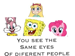 Size: 2048x1536 | Tagged: safe, derpibooru import, pinkie pie, earth pony, pony, rabbit, animal, babs bunny, blue eyes, coincidence i think not, eye, eyes, female, image, looking at you, male, mare, meme, png, spongebob squarepants, star butterfly, star vs the forces of evil, tiny toon adventures