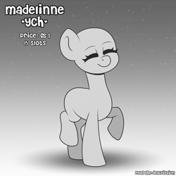 Size: 2000x2000 | Tagged: safe, artist:madelinne, derpibooru import, animated, commission, eyes closed, frame by frame, gif, happy, image, solo, trotting, trotting in place, your character here