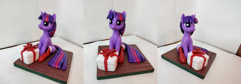 Size: 5500x1920 | Tagged: safe, artist:neo glin, derpibooru import, twilight sparkle, pony, unicorn, christmas, craft, female, figurine, holiday, image, mare, photo, png, sculpture, solo