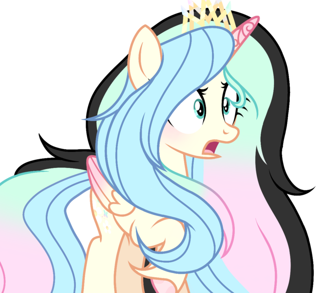 Size: 1204x1080 | Tagged: safe, artist:cstrawberrymilk, derpibooru import, oc, oc:daisy diamond, unofficial characters only, alicorn, pony, crown, female, image, jewelry, mare, png, regalia, simple background, solo, transparent background