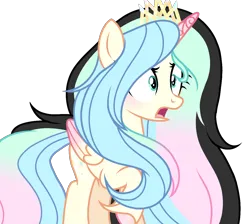 Size: 1204x1080 | Tagged: safe, artist:cstrawberrymilk, derpibooru import, oc, oc:daisy diamond, unofficial characters only, alicorn, pony, crown, female, image, jewelry, mare, png, regalia, simple background, solo, transparent background