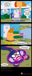 Size: 749x1762 | Tagged: suggestive, artist:niban-destikim, derpibooru import, pinkie pie, sci-twi, twilight sparkle, human, equestria girls, comic, commission, crush fetish, crushed, crushing, discipline, ed edd n eddy, fetish, flattened, hammer, hat of discipline, image, jpeg, reference