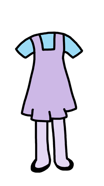 Size: 666x1193 | Tagged: safe, artist:colleenmlp1996, derpibooru import, first base, season 1, clothes, dress, g4, image, light purple first base overalls, overalls, png, shirt, shoes, simple background, tights, white background