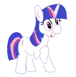 Size: 496x501 | Tagged: safe, artist:purppone, ponerpics import, twilight sparkle, pony, female, happy, image, mare, ms paint, png, solo