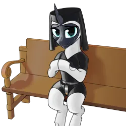 Size: 5000x5000 | Tagged: suggestive, artist:dacaoo, derpibooru import, oc, oc:facade, unofficial characters only, bdsm, bondage, chastity, chastity belt, female, image, latex, latex nun, latex suit, lying down, nun, nun outfit, png, prone, simple background, solo, transparent background, underhoof