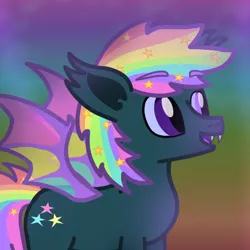Size: 512x512 | Tagged: safe, artist:sp3ctrum-ii, derpibooru import, oc, oc:prism star, unofficial characters only, bat pony, bat pony oc, bat wings, image, png, profile picture, solo, wings