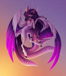 Size: 4938x5636 | Tagged: safe, artist:sadatrix, derpibooru import, oc, oc:cassandra, alicorn, pony, absurd resolution, colored wings, female, image, mare, png, solo, two toned wings, wings