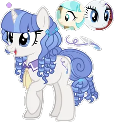 Size: 1557x1662 | Tagged: safe, artist:xxcheerupxxx, derpibooru import, coco pommel, rarity, pony, unicorn, female, image, magical lesbian spawn, mare, offspring, parent:coco pommel, parent:rarity, parents:marshmallow coco, png, simple background, transparent background