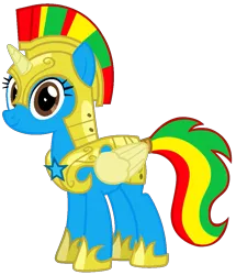 Size: 901x1050 | Tagged: safe, artist:star-armour95, derpibooru import, oc, oc:royal strength, unofficial characters only, alicorn, pony, female, guardsmare, image, mare, png, royal guard, simple background, smiling, solo, transparent background