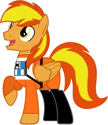 Size: 827x951 | Tagged: safe, artist:star-armour95, derpibooru import, oc, oc:firey ratchet, unofficial characters only, pegasus, clothes, happy, image, lightning squadron, male, png, rebel pilot, simple background, solo, star wars, transparent background, uniform