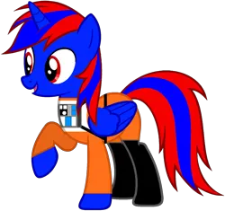 Size: 1553x1462 | Tagged: safe, artist:star-armour95, derpibooru import, oc, oc:stephen (stephen-fisher), unofficial characters only, alicorn, pony, clothes, image, lightning squadron, male, png, rebel pilot, simple background, solo, star wars, transparent background, uniform