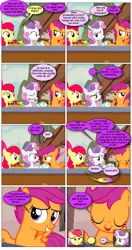 Size: 868x1638 | Tagged: safe, artist:dziadek1990, derpibooru import, edit, edited screencap, screencap, apple bloom, scootaloo, sweetie belle, comic, conversation, cutie mark crusaders, dialogue, image, minecraft, png, reference, screencap comic, text