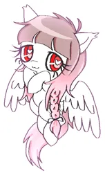 Size: 418x686 | Tagged: safe, artist:muffinz, derpibooru import, oc, oc:arwencuack, pegasus, pony, adorable face, cute, image, png, shy, solo