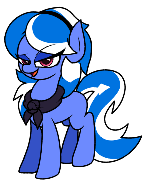 Size: 1060x1346 | Tagged: safe, artist:yamston, derpibooru import, oc, oc:little fawn, earth pony, pony, fanfic:living the dream, 2023, blue coat, fanfic art, female, image, mare, neckerchief, open mouth, pink eyes, png, simple background, solo, transparent background, two toned mane