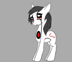 Size: 675x587 | Tagged: safe, artist:lupisvulpes, derpibooru import, oc, unofficial characters only, earth pony, pony, gray background, image, png, red eyes, simple background, solo