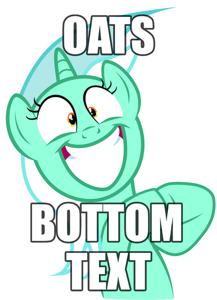 Size: 1200x1660 | Tagged: safe, artist:tardifice, derpibooru import, edit, editor:pink amena, lyra heartstrings, pony, unicorn, big grin, bottom text, caption, faic, female, food, grin, hooves together, image, image macro, irrational exuberance, meme, oats, png, shrunken pupils, simple background, smiling, solo, text, that pony sure does love oats, vector, white background