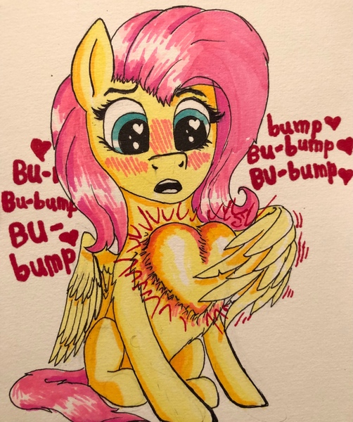 Size: 2787x3332 | Tagged: safe, derpibooru import, fluttershy, pegasus, blushing, cardiophilia, fetish, heart, heart (organ), heart bulge, heartbeat, image, jpeg, organs