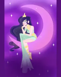 Size: 1080x1350 | Tagged: safe, artist:princessmoonlove, derpibooru import, oc, oc:princess moonlove, equestria girls, image, jpeg, purple moon