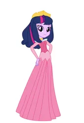 Size: 2360x3480 | Tagged: safe, artist:brightstar40k, derpibooru import, twilight sparkle, equestria girls, clothes, dress, gown, image, png, princess costume, sleeping beauty, solo