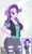 Size: 2000x3317 | Tagged: safe, artist:theretroart88, derpibooru import, screencap, starlight glimmer, human, equestria girls, equestria girls series, apron, beanie, breasts, busty starlight glimmer, clothes, cropped, female, hat, high res, image, png, screencap reference, torn clothes, vest, watermark