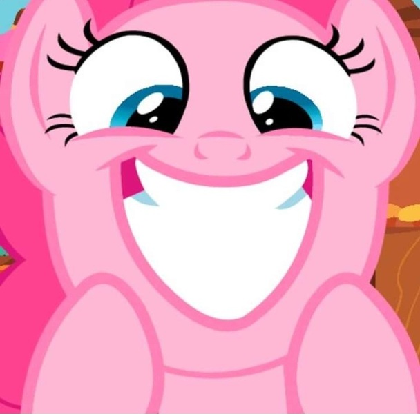 Size: 720x711 | Tagged: episode needed, safe, derpibooru import, official, screencap, pinkie pie, earth pony, pegasus, pony, big smile, female, image, jpeg, looking down, mare, smiling, solo