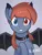 Size: 3000x4000 | Tagged: safe, derpibooru import, oc, bat pony, choker, commission, gray background, image, png, simple background, slit eyes, solo, spread wings, wings