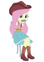 Size: 1412x2000 | Tagged: safe, artist:splendidbondage, derpibooru import, fluttershy, equestria girls, bondage, femsub, fluttersub, gag, image, png, solo, submissive, tape, tape gag, tied up