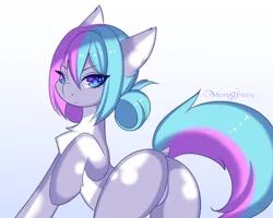 Size: 3600x2880 | Tagged: suggestive, artist:monstrum, derpibooru import, oc, oc:nancy, unofficial characters only, earth pony, pony, butt, cute, image, jpeg, looking at you, plot, simple background, solo