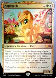 Size: 795x1110 | Tagged: safe, artist:john thacker, derpibooru import, official, applejack, image, magic the gathering, merchandise, png