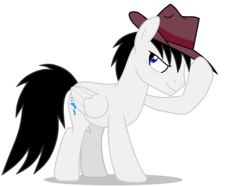 Size: 4500x3689 | Tagged: safe, artist:creedyboy124, derpibooru import, oc, oc:shane park, unofficial characters only, pegasus, pony, detective, fedora, hat, image, male, png, stallion