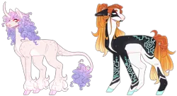 Size: 4890x2643 | Tagged: safe, artist:sleepy-nova, derpibooru import, oc, unofficial characters only, earth pony, pony, unicorn, female, image, magical lesbian spawn, mare, offspring, parent:cozy glow, parent:sweetie belle, png, simple background, transparent background