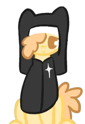 Size: 567x823 | Tagged: safe, artist:castafae, derpibooru import, oc, unofficial characters only, earth pony, pony, female, hair over one eye, image, mare, nun, png, simple background, sitting, solo, transparent background