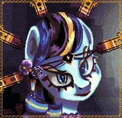 Size: 3900x3780 | Tagged: safe, artist:boxwari, derpibooru import, coloratura, earth pony, pony, bust, female, high res, image, looking at you, mare, pixel art, png, rara, solo