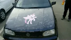 Size: 4160x2336 | Tagged: safe, derpibooru import, twilight sparkle, car, decal, image, irl, jpeg, photo, poland