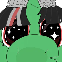 Size: 768x768 | Tagged: safe, artist:hach, oc, oc:terek flow, ponified, unofficial characters only, pony, unicorn, boop, chechen republic of ichkeria, chechnya, close-up, cute, daaaaaaaaaaaw, extreme close up, female, fourth wall, hat, image, mare, nation ponies, noseboop, nostrils, nuzzling, papakha, png, simple background, snoot, solo, sparkly eyes, white background