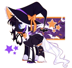 Size: 1024x964 | Tagged: safe, artist:chococolte, derpibooru import, oc, pegasus, pony, female, hat, image, mare, png, solo, witch hat