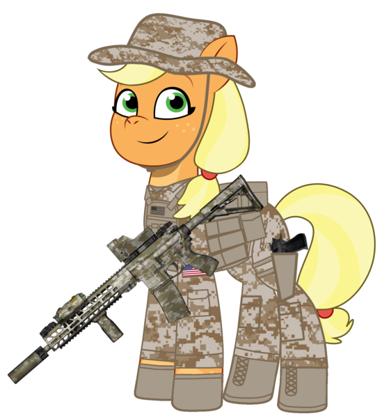 Size: 1646x1800 | Tagged: safe, artist:edy_january, artist:prixy05, derpibooru import, edit, vector edit, applejack, earth pony, pony, g5, my little pony: tell your tale, ar15, assault rifle, boots, call of duty, call of duty: modern warfare 2, clothes, desert eagle, equipment, g4, g4 to g5, generation leap, gloves, gun, handgun, hk416, image, infantry, m27 iar, marine, marines, military, military pony, military uniform, pistol, png, rifle, shoes, simple background, soldier, soldier pony, solo, special forces, tactical, tactical gears, task forces 141, transparent background, uniform, uniform hat, united states, usmc, vector, weapon