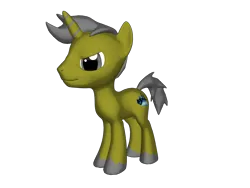 Size: 2000x1500 | Tagged: safe, artist:taionafan369, derpibooru import, editor:taionafan369, oc, oc:shunt, ponified, pony, unicorn, pony creator, 3d, 3d pony creator, horn, house robot, housebot, image, male, png, ponylumen, robot wars, simple background, solo, stallion, transparent background, unicorn oc, unshorn fetlocks