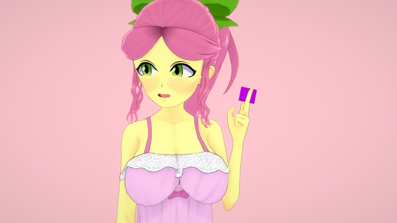 Size: 1920x1080 | Tagged: suggestive, artist:hornydogo, derpibooru import, posey (g5), equestria girls, g5, 3d, blushing, breasts, busty posey bloom, condom, image, jpeg, koikatsu