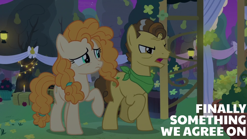 Size: 2017x1134 | Tagged: safe, derpibooru import, edit, edited screencap, editor:quoterific, screencap, grand pear, pear butter, the perfect pear, image, png