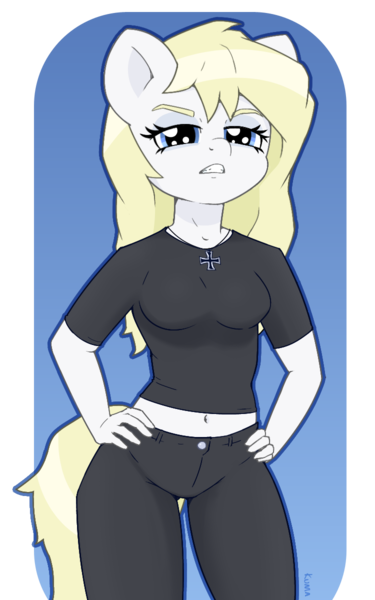 Size: 750x1200 | Tagged: safe, artist:kumakum, derpibooru import, oc, oc:aryanne, anthro, clothes, image, judging, looking at you, looking down, looking down at you, png, simple background, solo