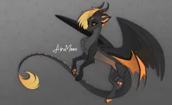 Size: 4484x2727 | Tagged: safe, artist:alrumoon_art, derpibooru import, oc, unofficial characters only, draconequus, horns, image, png, wings