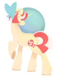 Size: 1957x2589 | Tagged: safe, artist:cyanreef, derpibooru import, oc, oc:peppermint patti, unofficial characters only, pony, unicorn, bow, female, image, mare, offspring, parent:flam, parent:fluttershy, parents:flamshy, png, simple background, solo, transparent background