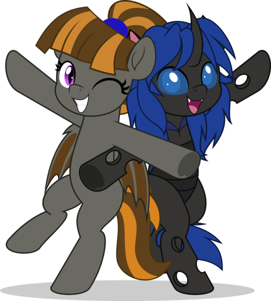 Size: 5000x5551 | Tagged: safe, artist:jhayarr23, derpibooru import, oc, oc:mythic dawn, oc:swift dawn, unofficial characters only, bat pony, changeling, pony, absurd resolution, bat eyes, bat pony oc, bat wings, blue changeling, blue eyes, brother and sister, changeling oc, commission, cute, cuteling, duo, eyelashes, fangs, female, frog (hoof), gritted teeth, hair tie, hooves out, horn, image, looking at you, male, mare, ocbetes, one eye closed, open mouth, png, ponytail, pose, purple eyes, shadow, siblings, simple background, smiling, standing on two hooves, tail, teeth, transparent background, underhoof, wings, wink, ych result