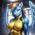 Size: 768x768 | Tagged: suggestive, ai content, derpibooru import, machine learning generated, stable diffusion, rainbow dash, anthro, pegasus, big breasts, bodysuit, breasts, bust, busty rainbow dash, clothes, female, image, latex, latex suit, looking at you, muscles, muscular female, partially open wings, png, prompter:ailex, rainbuff dash, skintight clothes, smiling, spread wings, uniform, wings, wonderbolts uniform