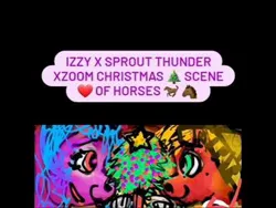 Size: 480x360 | Tagged: safe, artist:sslpproductions, derpibooru import, izzy moonbow, sprout cloverleaf, earth pony, unicorn, g5, cringe culture, image, jpeg, shipping, shipping fuel, text, tiktok, traditional art