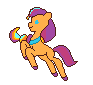 Size: 93x85 | Tagged: safe, derpibooru import, sunny starscout, pony, g5, my little pony: tell your tale, attack of the bunnisus, image, pixel art, png, simple background, solo, transparent background, true res pixel art