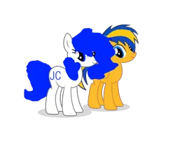 Size: 2000x1730 | Tagged: safe, artist:jc2000, derpibooru import, oc, oc:flare spark, oc:jc, unofficial characters only, earth pony, pegasus, pony, base used, earth pony oc, happy, image, looking at you, pegasus oc, png, simple background, smiling, smiling at you, transparent background, wings